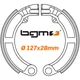 Brake shoes -BGM PRO Ø=127x28mm- Vespa 8" rear, 2 anchor pin_1