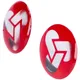 Aufkleberset Vorderradgabel rot, silbern (2 Stück) für Piagg_2