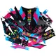 Dekor / Sticker Kit schwarz-pink-blau glänzend für Aprilia S_1