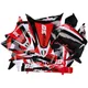 decal set black-white-red glossy for Gilera RCR 11-17 DK-430_1