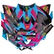 Dekor / Sticker Kit schwarz-pink-blau glänzend für Derbi Sen_1