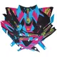 Dekor / Sticker Kit schwarz-pink-blau matt für Derbi Senda 5_1