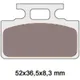 brake pads Naraku organic for SYM Mio, Toni, DD, Cinderella _1