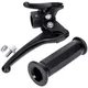 Brake fitting with handle and lever Domino black for Piaggio_1