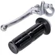 Gasgriff Armatur grau mit Bremshebel Aluminium poliert und G_1