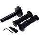 Gasgriff Set Kurzhub mit Griffgummis Aluminium schwarz MG000_1