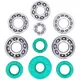 Kugellager Set Schmitt Evolution Metallkäfig C3 FKM grün mit_1