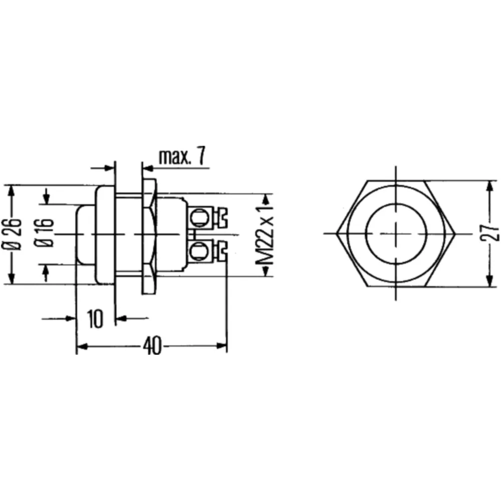 PUSH BUTTON SWITCH BLACK for Motorcycles_0