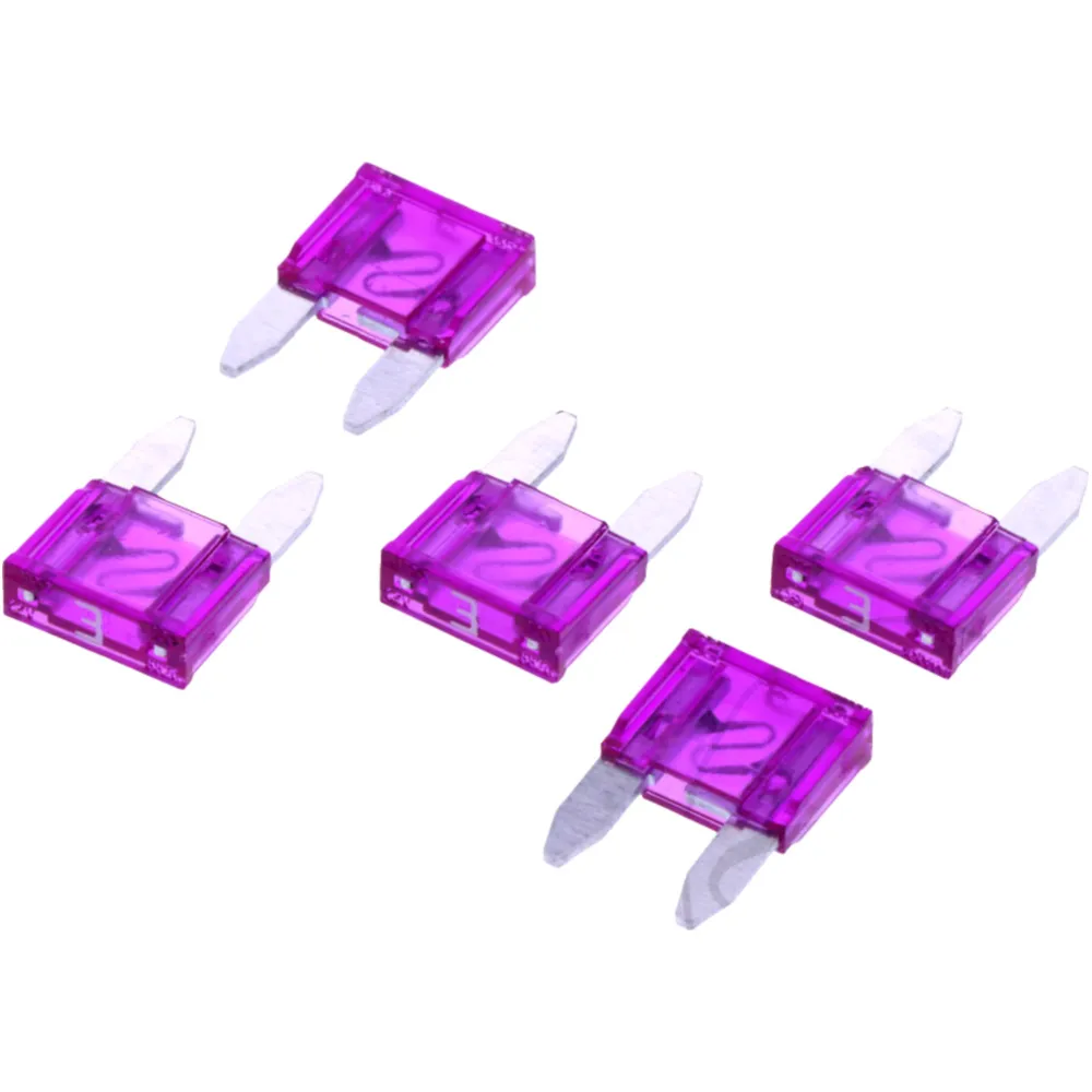 Mini Flat Blade Fuse 3A Purple Pack of 5_0