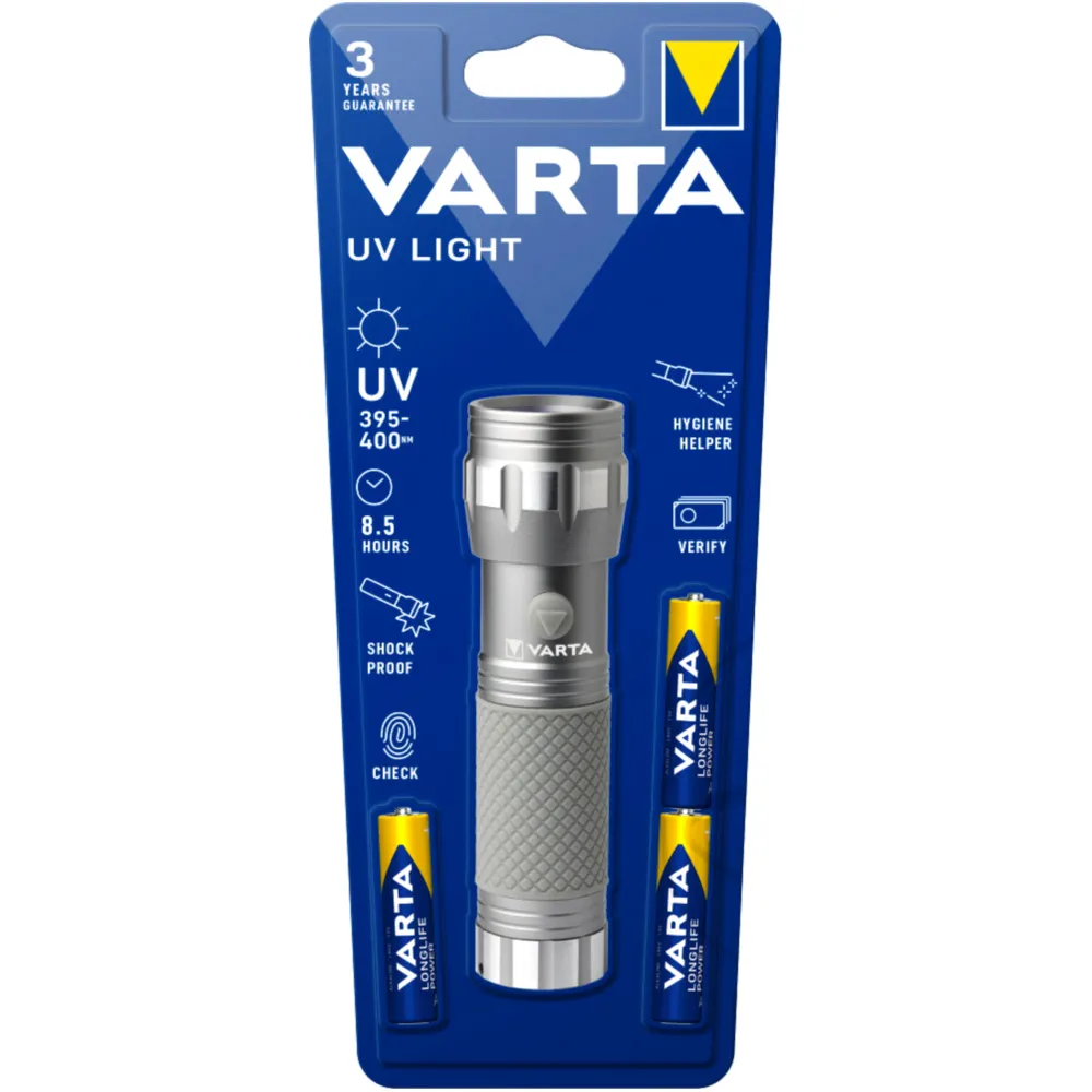 VARTA UV Taschenlampe mit 3 AAA Batterien_0