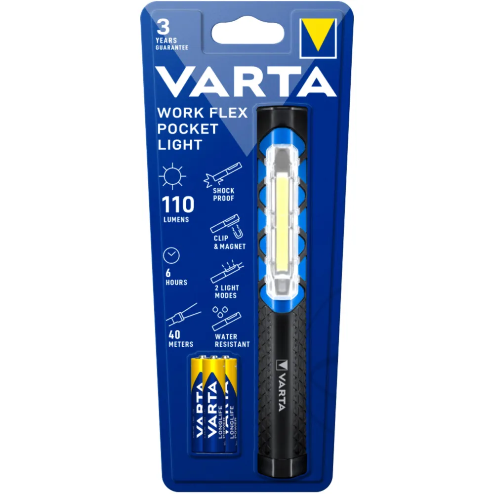 Varta WORK FLEX® POCKET LIGHT Torch with 3 AAA Batteries_0