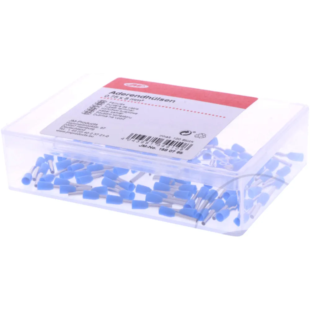 End Sleeves for Cable Cross Section 0.75 mm² - Pack of 100_0
