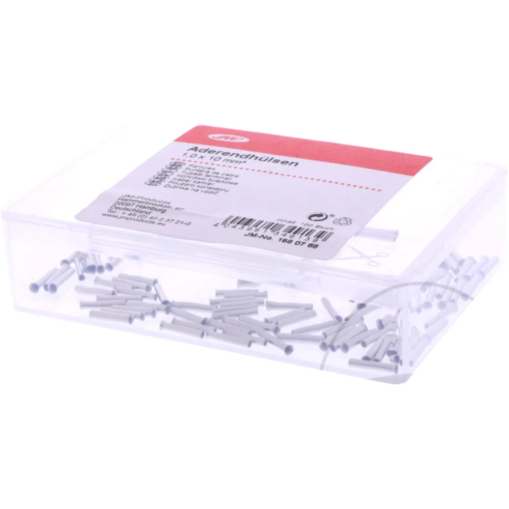 Uninsulated End Sleeves 1.0x10mm JMP Pack 100 PCS_0