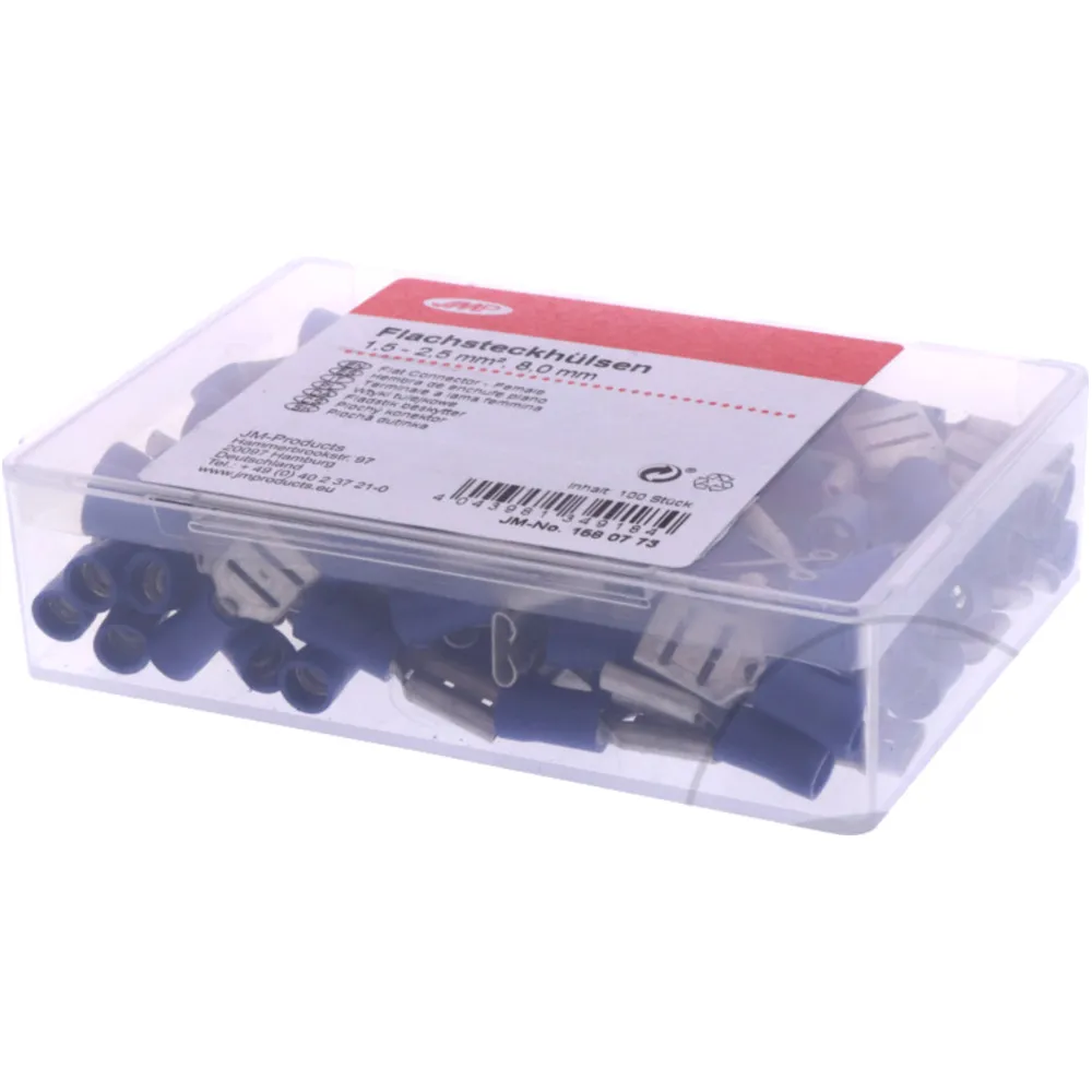 JMP Spade Connector Female 1.5-2.5 mm² 8.0mm - Pack of 100 Piec
