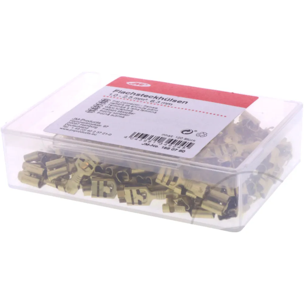 Flachsteckhülse unisoliert 1.0-2.5 6.3mm JMP Packung 100 Stück_0