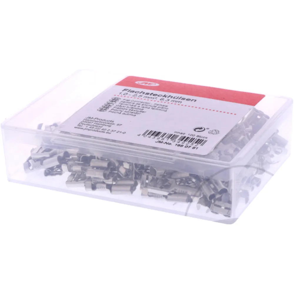 Flachsteckhülse unisoliert 1.0-2.5 mm² 6.3mm JMP_0