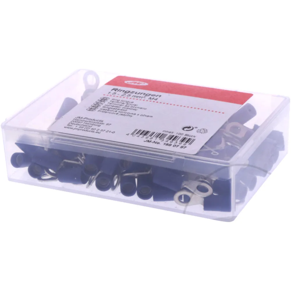 JMP Ring Connector for M4 1.5-2.5 mm² Insulated Pack 100 PCS_0