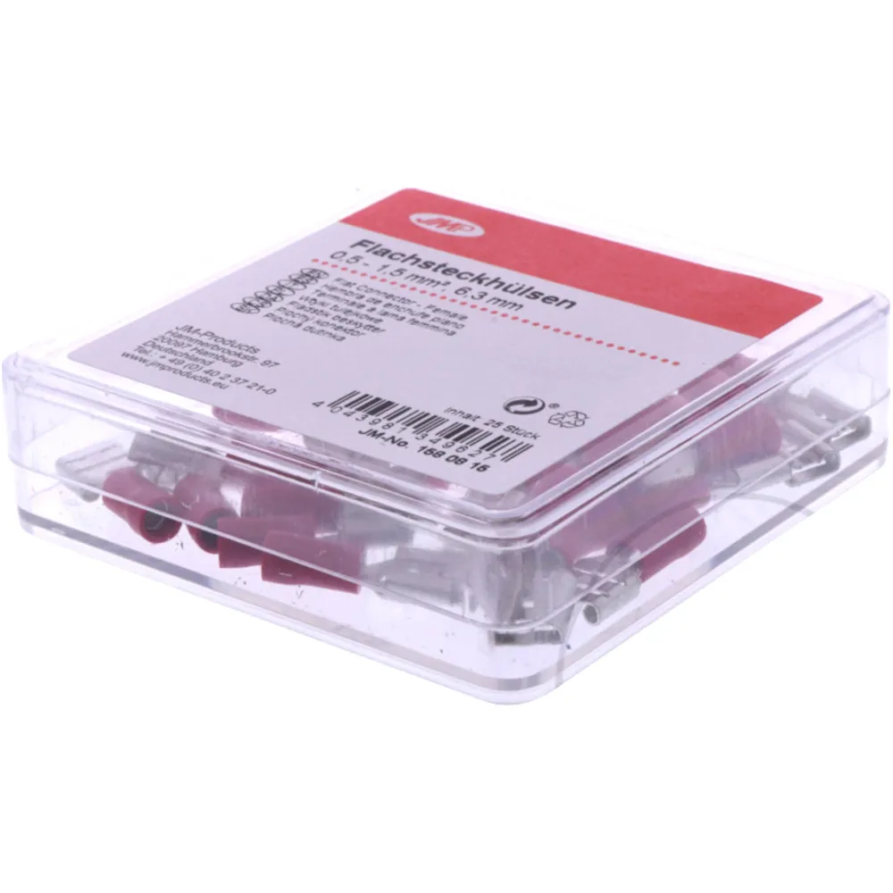 Flachsteckhülse isoliert 0.5-1.5 mm² 6.3mm JMP_0