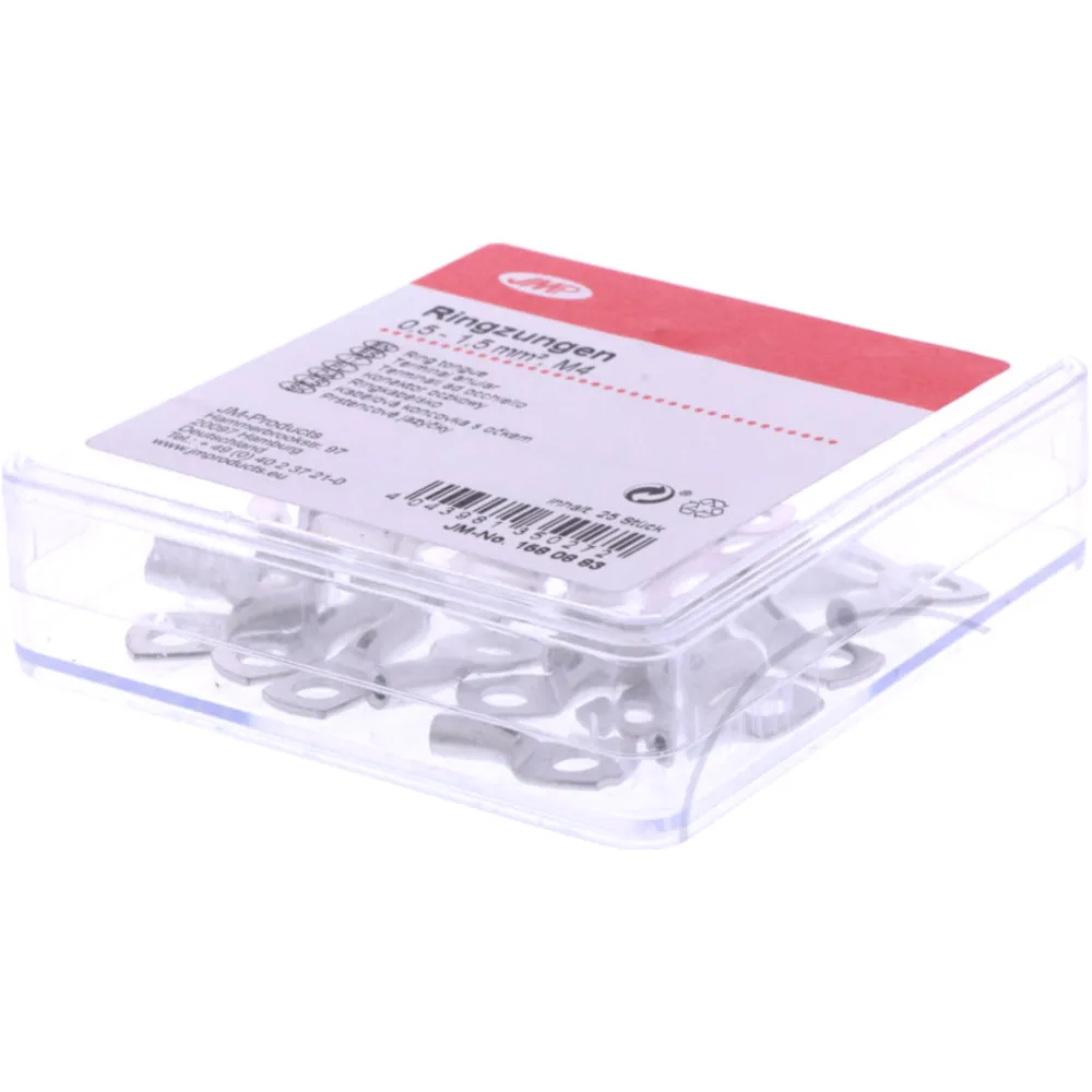 Ring Connector for M4 0.5-1.5 mm² Uninsulated JMP, Pack of 25 P