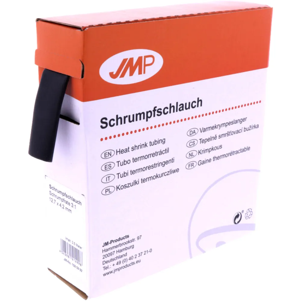 Schrumpfschlauch 12.7 mm für Motorräder JMP Packung 2.5 Meter S