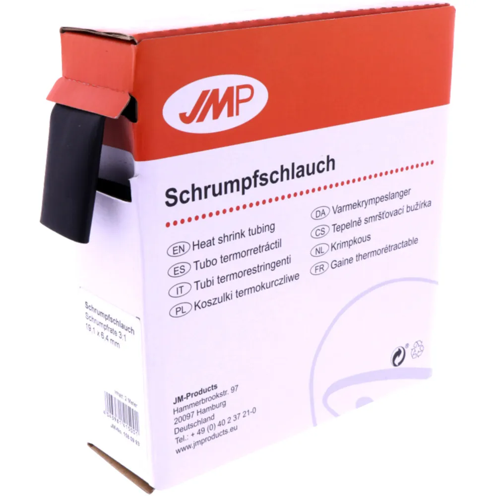 HEAT SHRINK TUBING 19.1MM JMP for Motorcycles 2M SHRINK RATE 3: