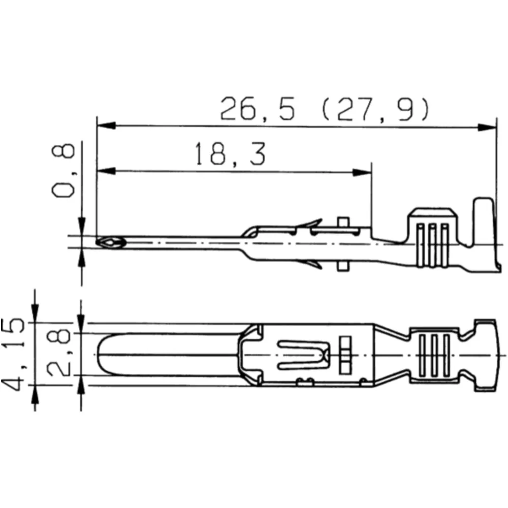 FLAT 2.8MM for KOSTAL, Pack of 50_0