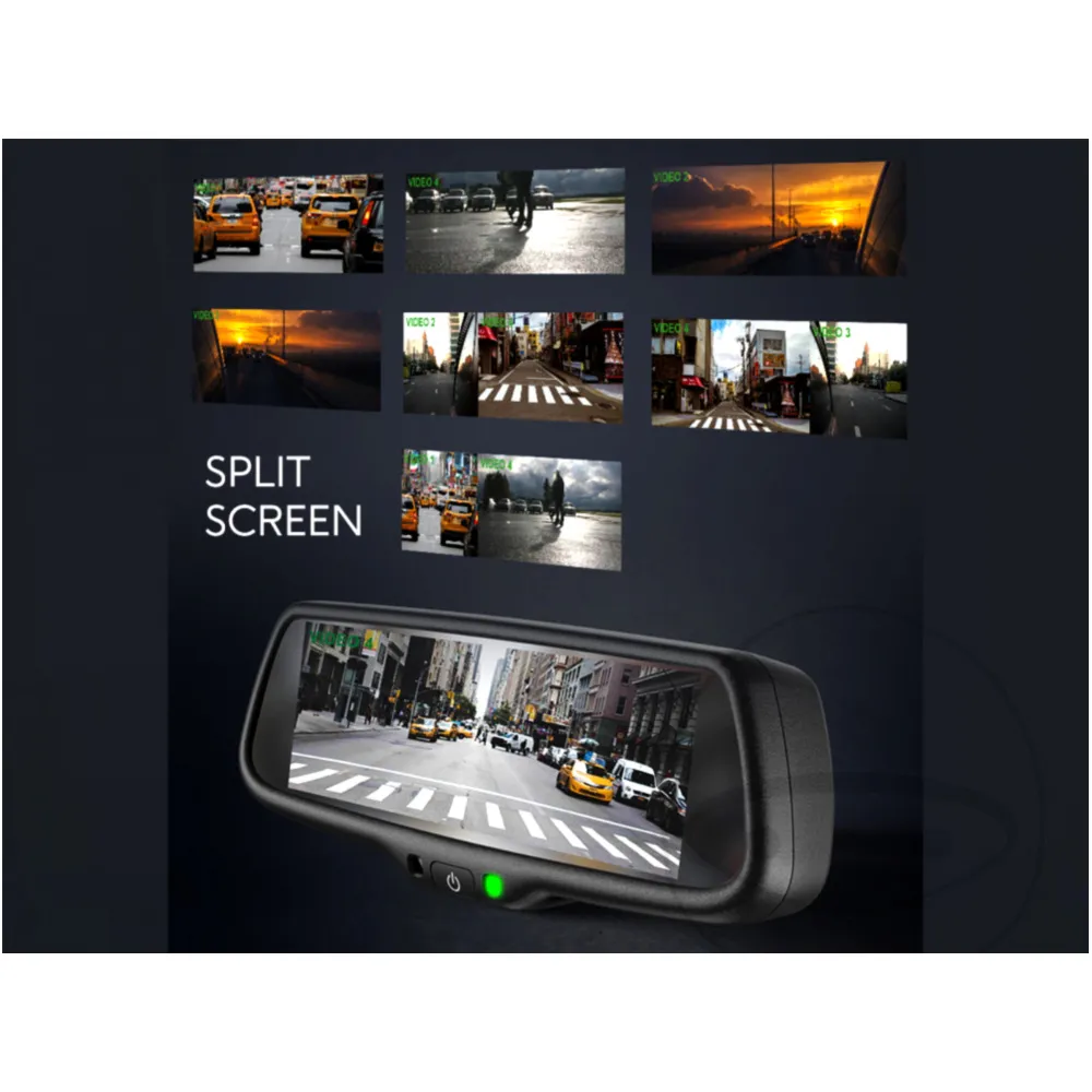 Spiegelmonitor 7.2 Zoll mit 4 Videoeingängen für universelle Mo