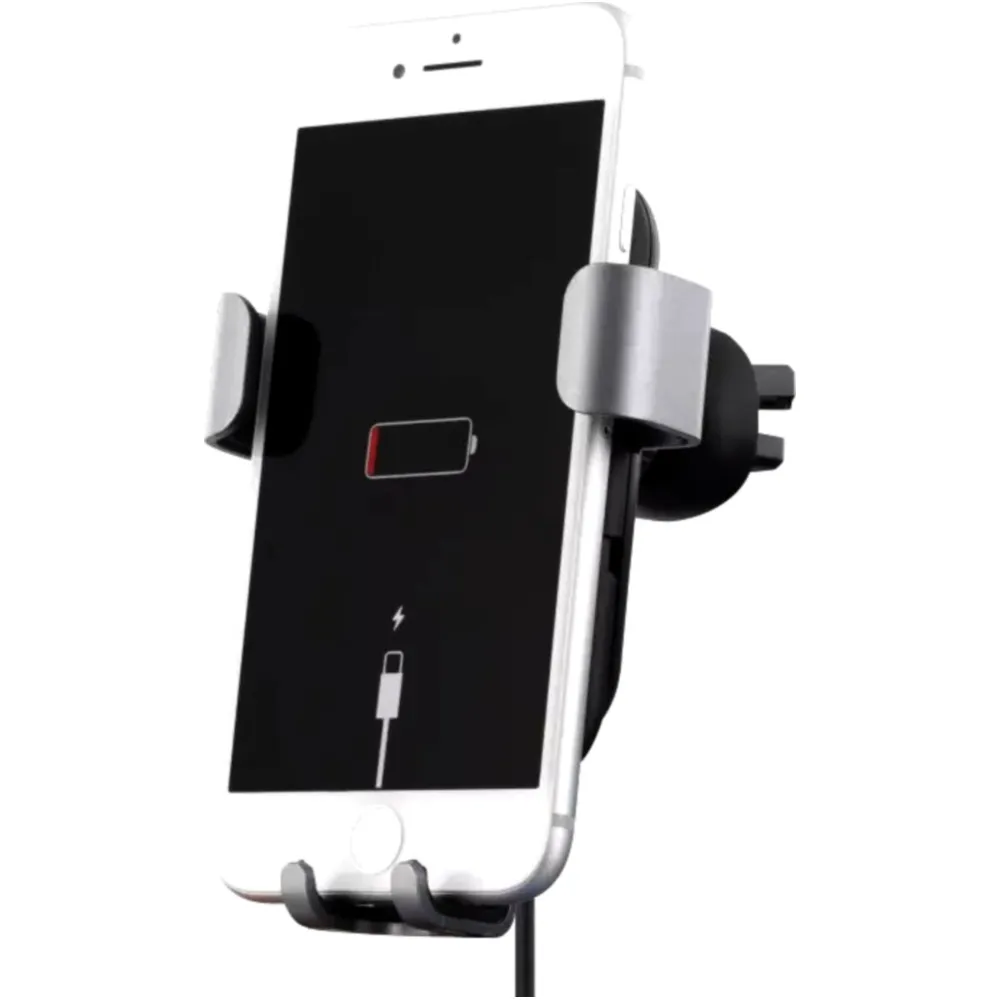 QI Car Mount by DELTACO for Ventilation Grills with Wireless Fa