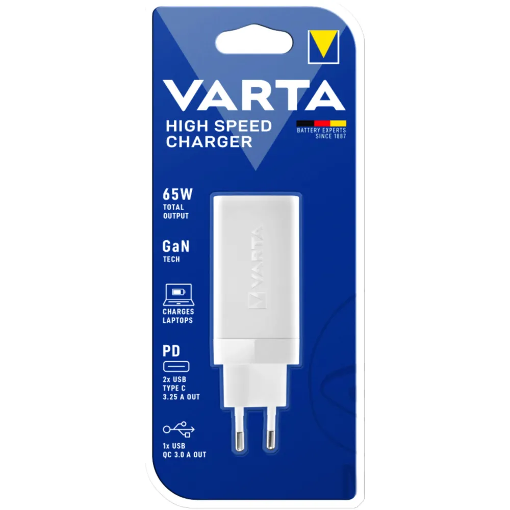 VARTA 65W GaN Charger with USB and USB-C_0