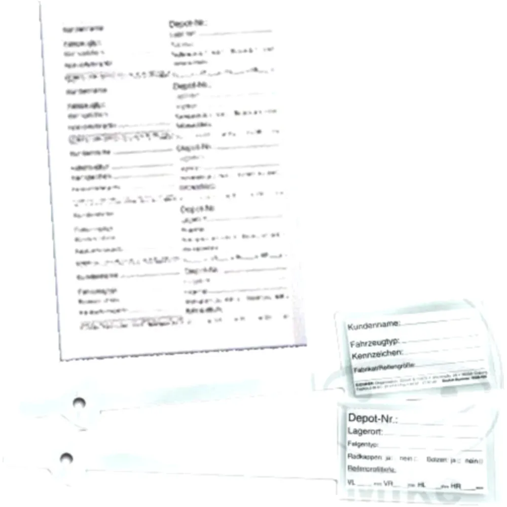 Rad-Reifenanhänger mit Beschriftungs-Etiketten 100ST_1