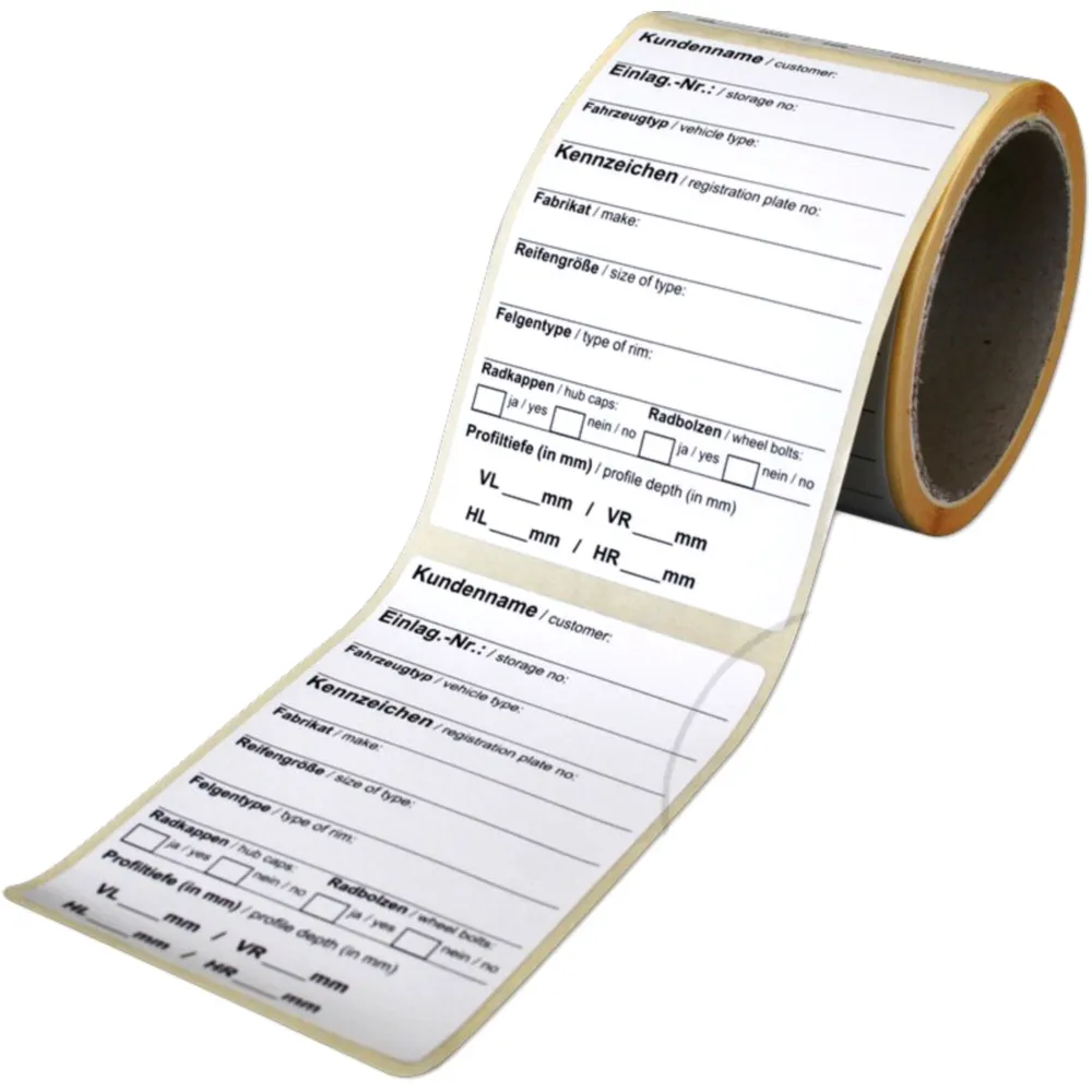 Tire Storage Stickers Roll 100 PCS_0