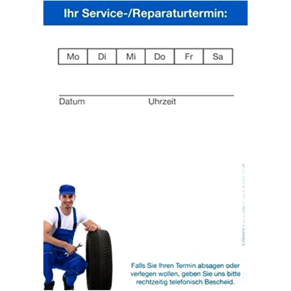 Terminzettel für Service-Reparaturen 5 Stück_0