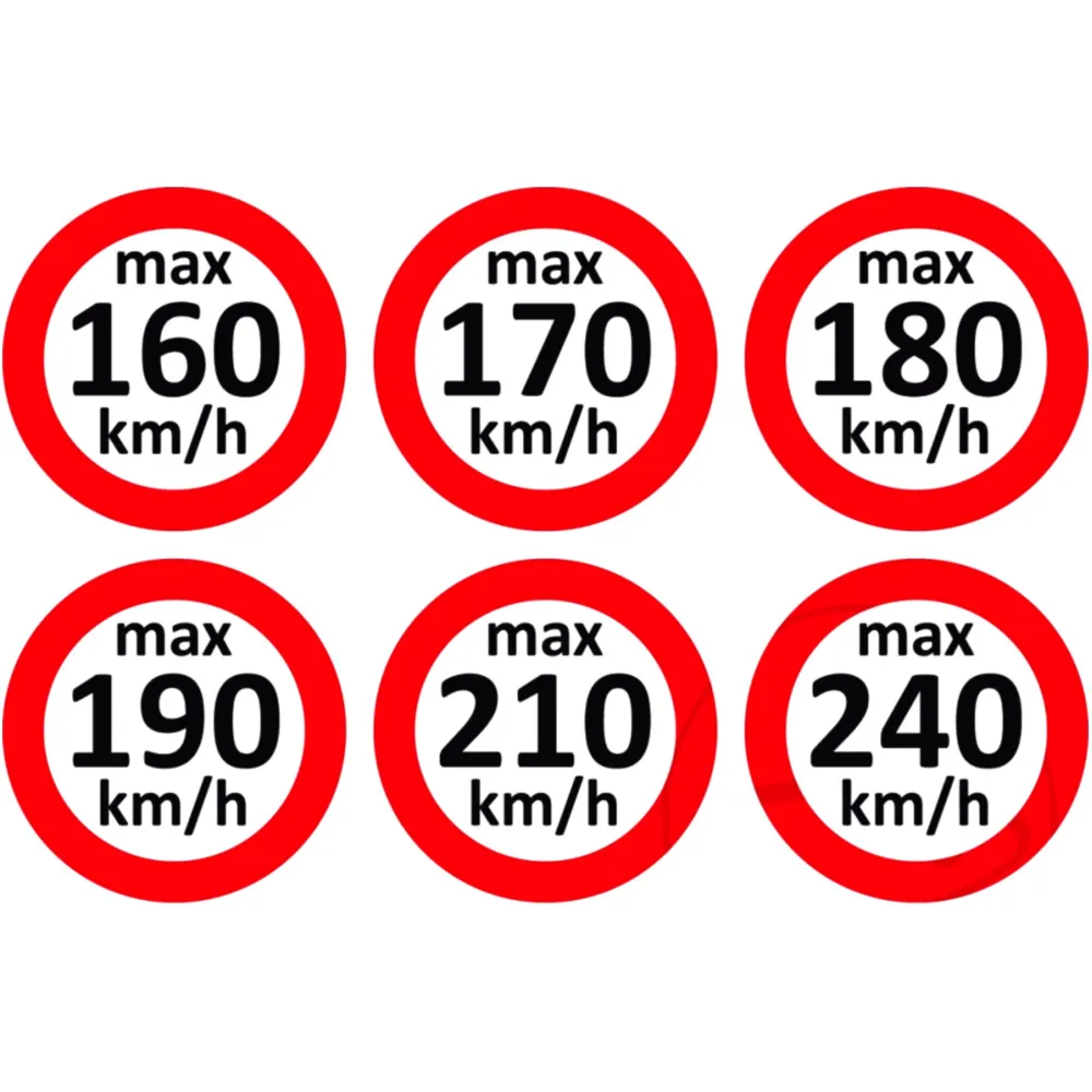 Geschwindigkeitsaufkleber 160-240 KM/H für Motorräder_1
