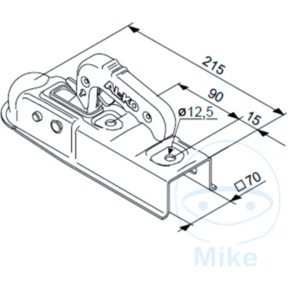 Ball Coupling for Unbraked Trailers up to 750 kg_0