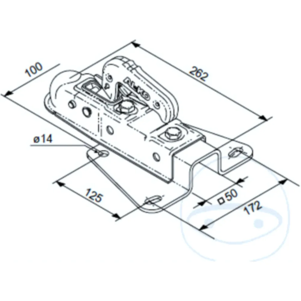 Ball Coupling for Unbraked Trailers up to 750 kg 3380618_0