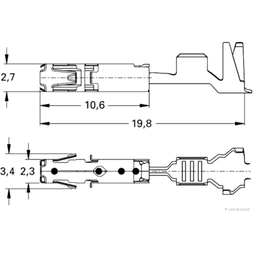 Spade Connector Female 0.5-0.75 mm² 1.6 mm for Motorcycles_0