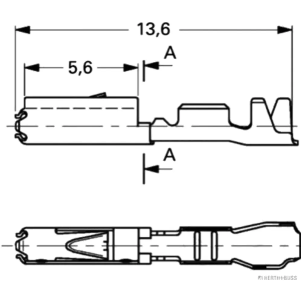 Flachsteckhülse 0.5-0.75 0.6 mm für Motorräder_0