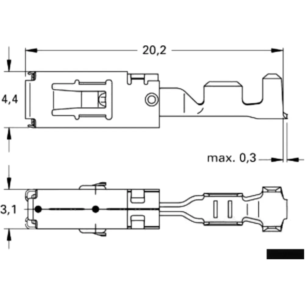 Flachsteckhülse 1.0-2.5 mm² 2.8 mm für Motorräder_0