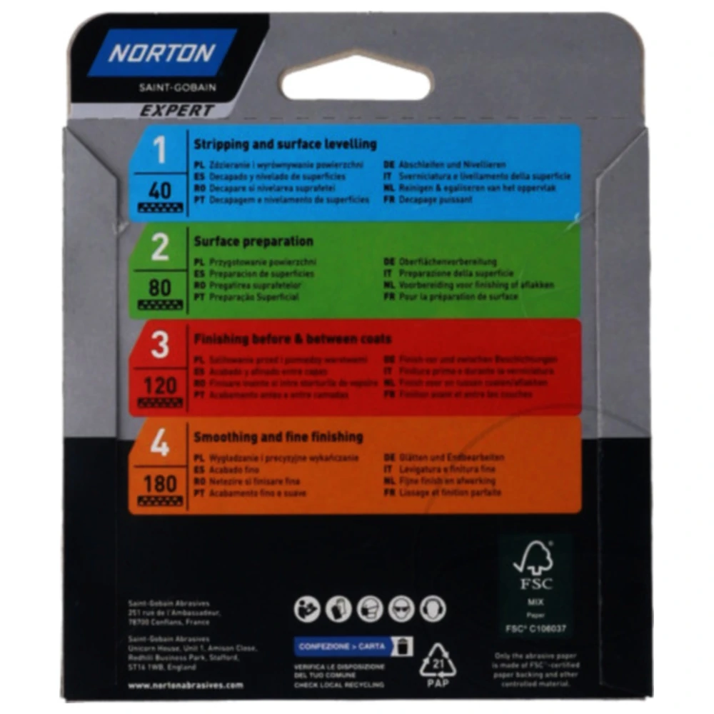 Norton Grinding Discs 8 Hole K40 125 mm – Versatile Use_0