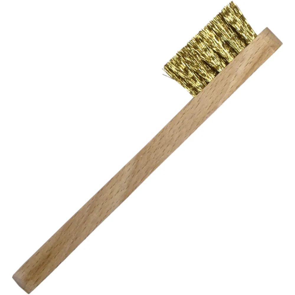 Spark Plug Cleaning Brush with Wooden Handle_0