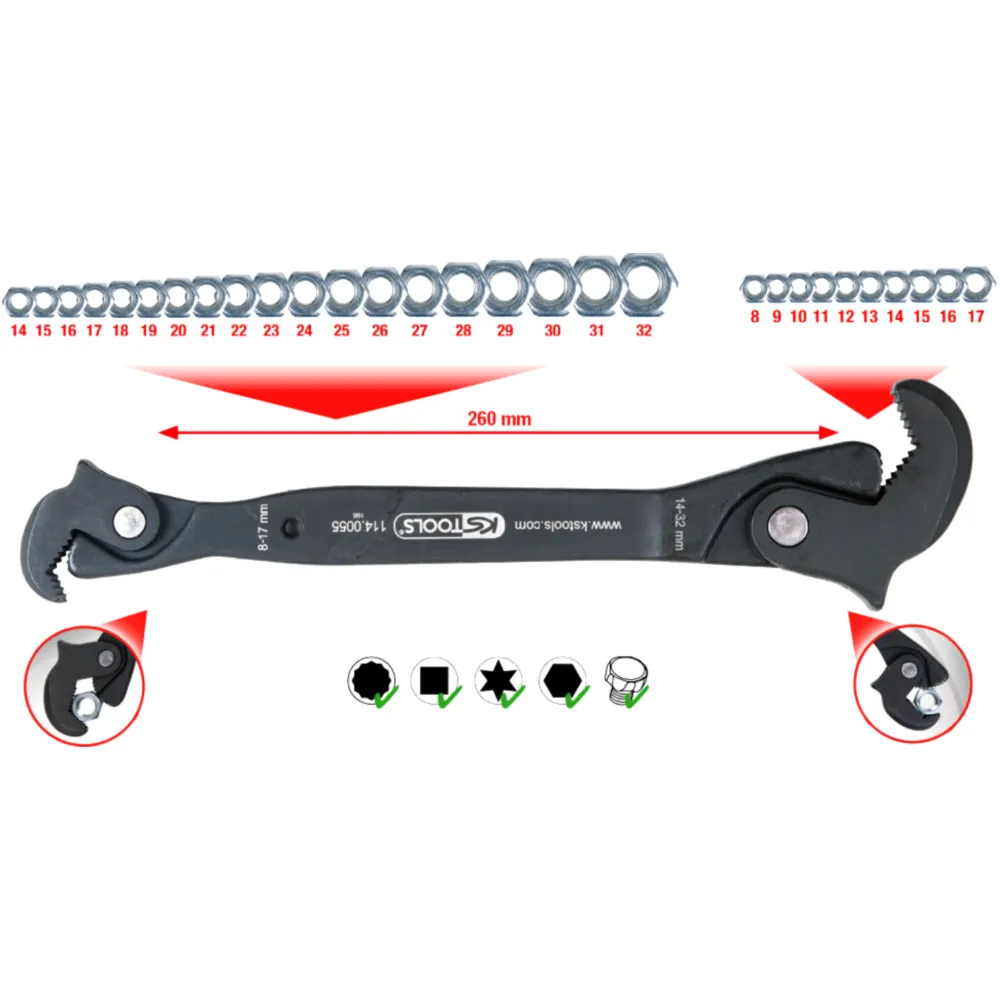 One-Hand Multi Wrench for Motorcycles 8-32 mm_0