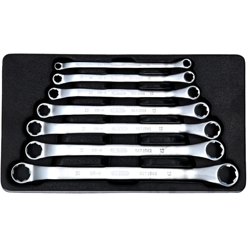7-Piece Double Ring Wrench Set Special 6-19 mm Bent_1