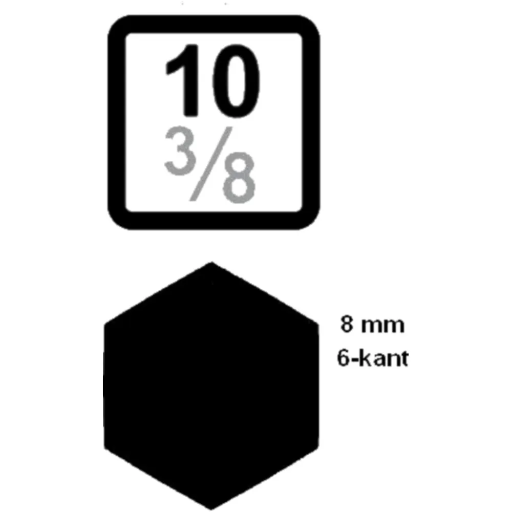 3/8 Adapter for 8 mm Hex Bits, 30 mm Length_0