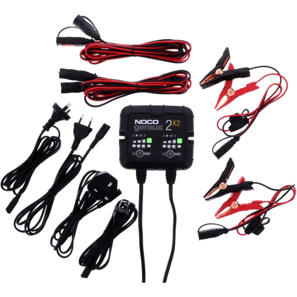 NOCO Genius 2x2 Battery Charger for Motorcycles, Cars, and Boat