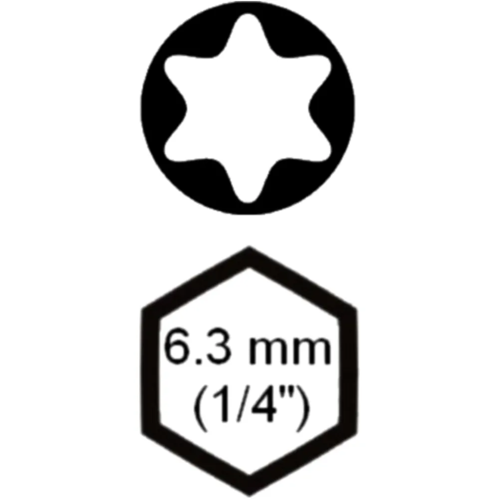 Bit Torx T9 für Schraubendreher 1/4" 25 mm_0