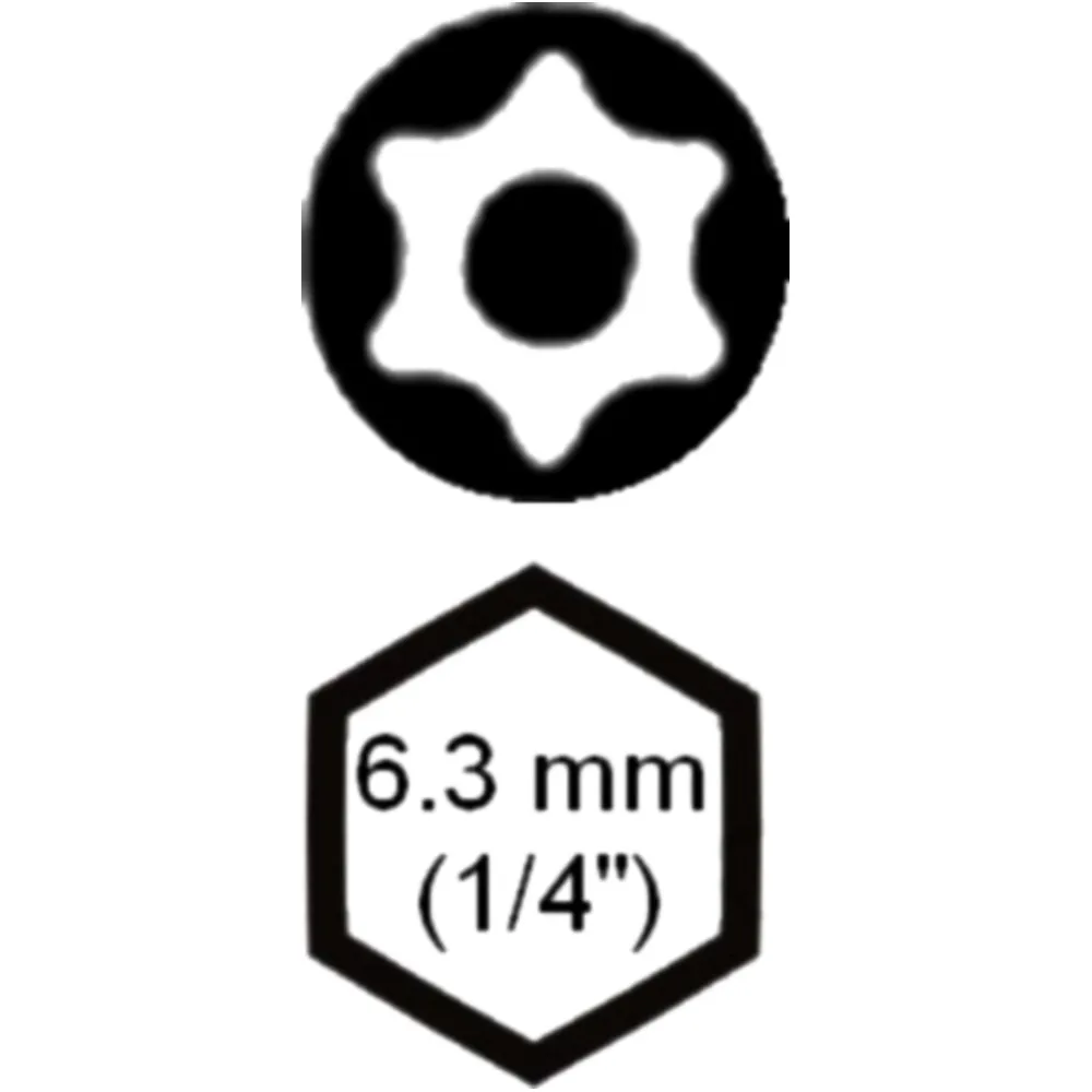 Torx T30 Bit 1/4" Length 25 mm with Hole_0