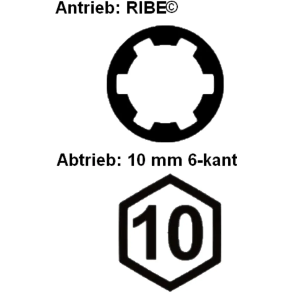 RIBE® Bit M14 10mm Hex Length 75mm for Motorcycles_0