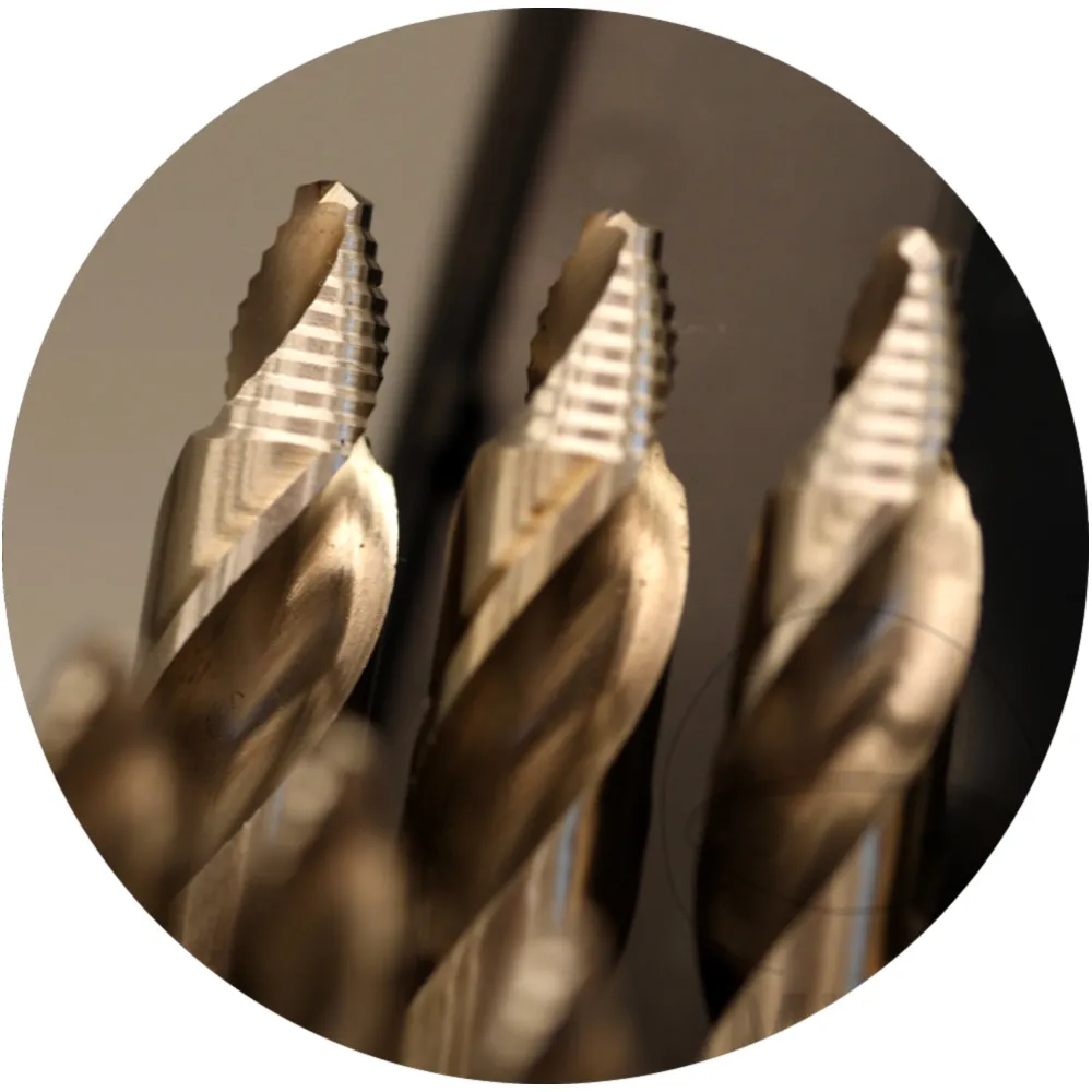 19-Piece Step Spiral Drill Bit Set HSSG M2 1-10 mm for accurate