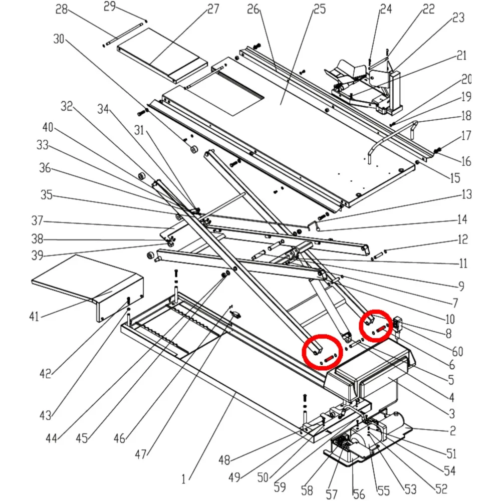 Hebebühne Gelenk Pin für JMP 500 / Lux_0