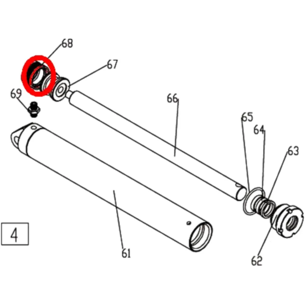 Hydraulic Cylinder Piston Seal for JMP 500 / LUX_0